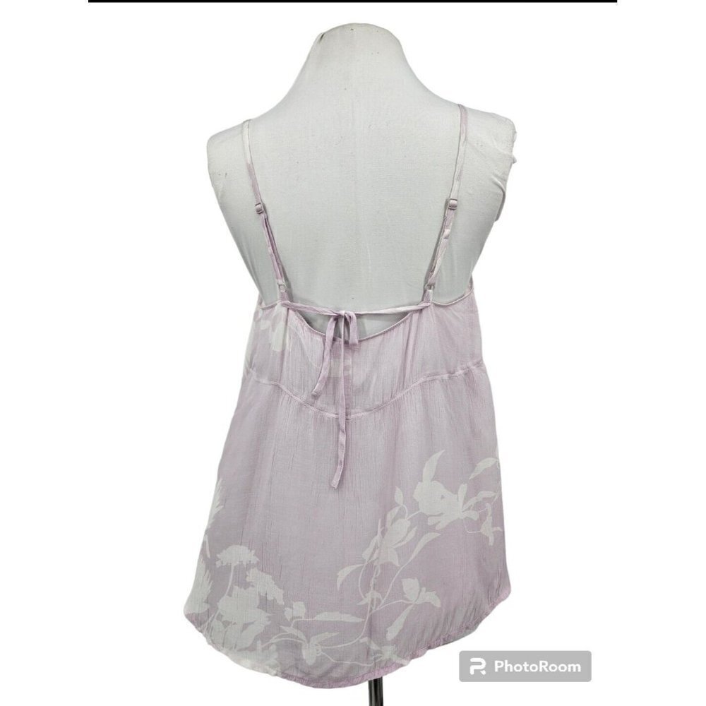New Allsaints Ally Futurae Tank Top Womens 2 Lilac Floral Top - Picture 3 of 7